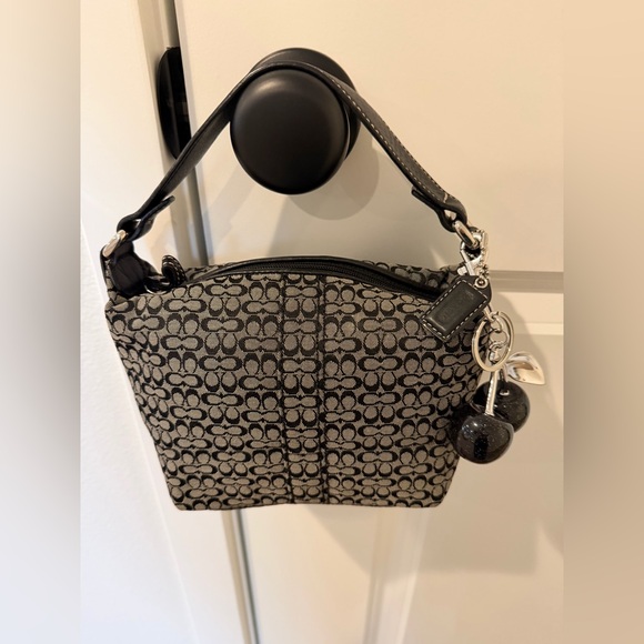 Coach Black and Gray Mini Bag